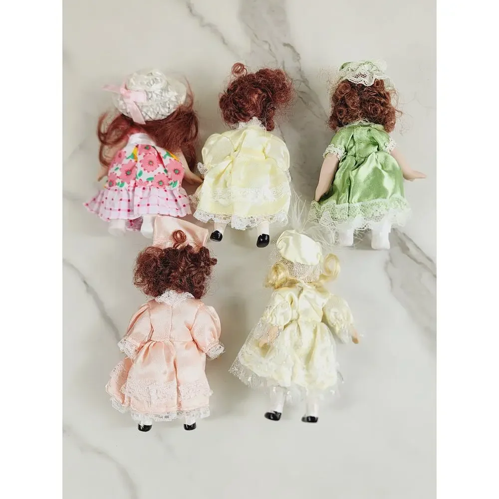 Victorian Mini Porcelain Doll 5 1/4